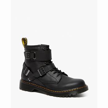 Dr Martens 1460 Kožené - Cierne Cizmy Detske, DR0413